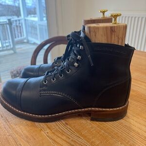 Wolverine Dark Leather 1000 Mile Boots, Cap Toe